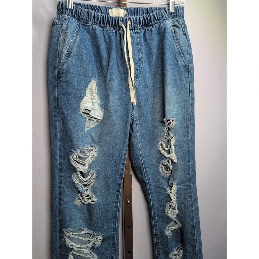 91 Cotton On Size 6 Denim Jogger Blue Denim Joggers‎